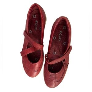 ECCO | Red Mary Jane Shoes